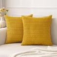 thumbnail image 1 of Wehilion Pack of 2 Corduroy Decorative Throw Pillow Covers Soft Boho Striped Pillow Covers Modern Farmhouse Christmas Home Decor for Sofa Living Room Couch Bed, 1 of 6