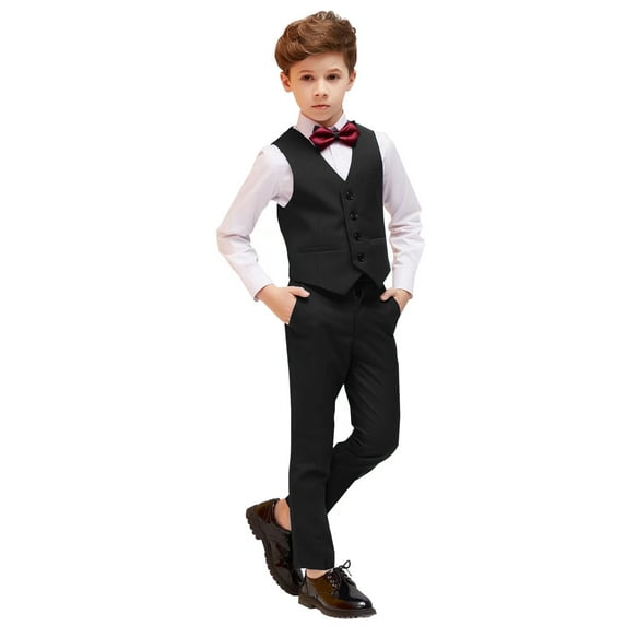 Wehilion Polyester Adjustable Strap Pockets Outfit Sets (Boy's) 4 Piece Set