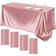 thumbnail image 1 of Wehilion Satin Tablecloth 102 x 58 Inch Overlay Satin Table Cover Rectangle Bright Silk Tablecloth Smooth Fabric Table Decoration for Wedding Banquet Party Events, 1 of 14