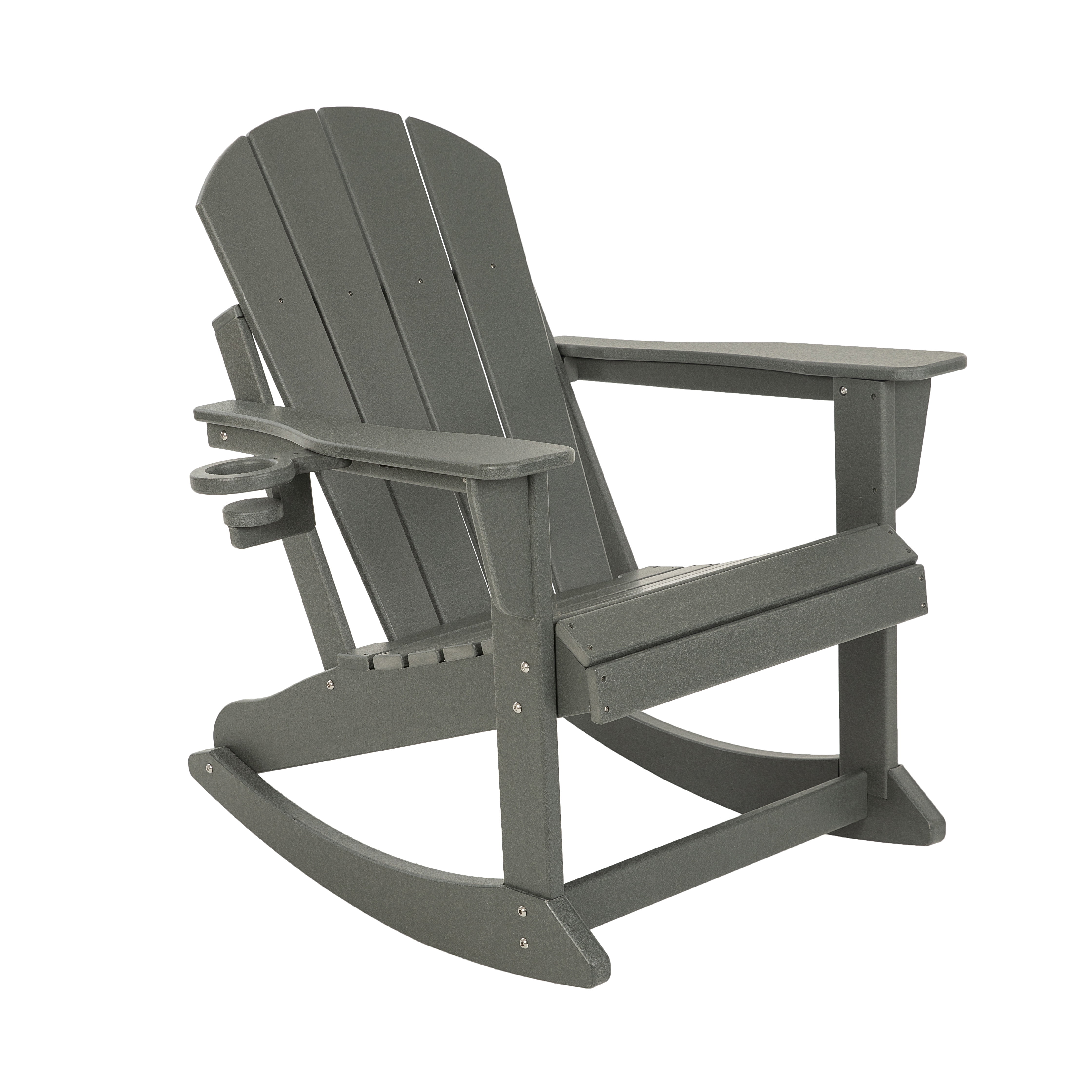Wehilion Savannah Poly Resin Wood Adirondack Rocking Chair All