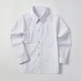 thumbnail image 1 of Wehilion School Uniform Boys Button Down Long Sleeve Solid Dress Shirt White 8, 1 of 6