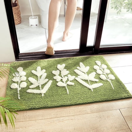 Wehilion Soft Absorbent Bathroom Mat Rug and Bath Mat,Machine Washable Quick Dry Carpet, for Bath, Shower,Bedroom,Door Mat,18"x26"