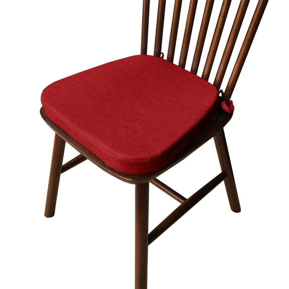 Wehilion Soft Non-Slip Dining Kitchen Chair Cushion Seat Pads Dining Room Indoor Removable Red,1-piece 17"W x 16"L*1.17"H