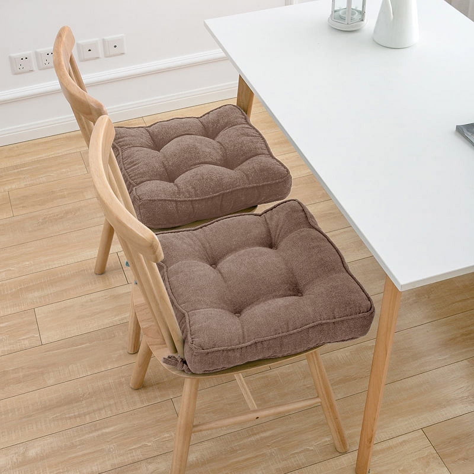 Wehilion Non Slip Dining Chair Cushion Seat Pads 18 W x 18 L Indoor Use Coffee Walmart