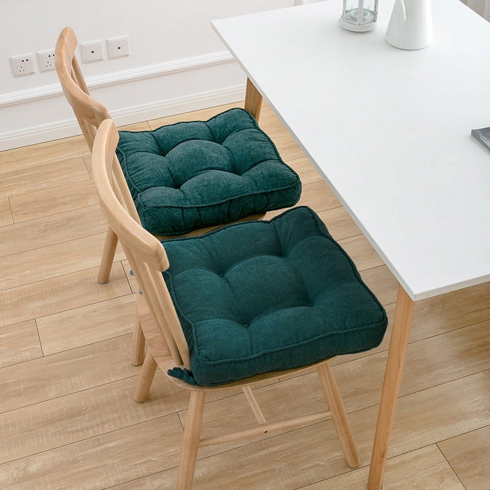 Wehilion Soft Non Slip Dining Kitchen Square Chair Cushion Seat Pads Dining Room Indoor Removable Navy Blue 18 W x 18 L Walmart Business Supplies