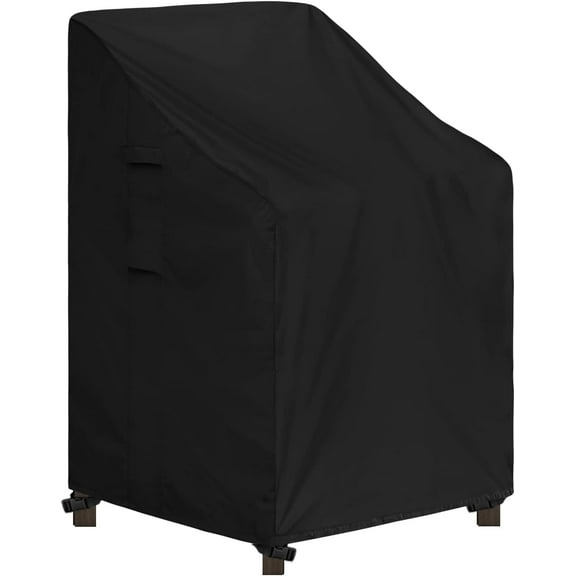 Wehilion Stackable Patio Chair Cover UV Resistant Outdoor Chair Cover Waterproof Lawn Patio Furniture Covers Fits for 4-6 Stackable Dining Chairs