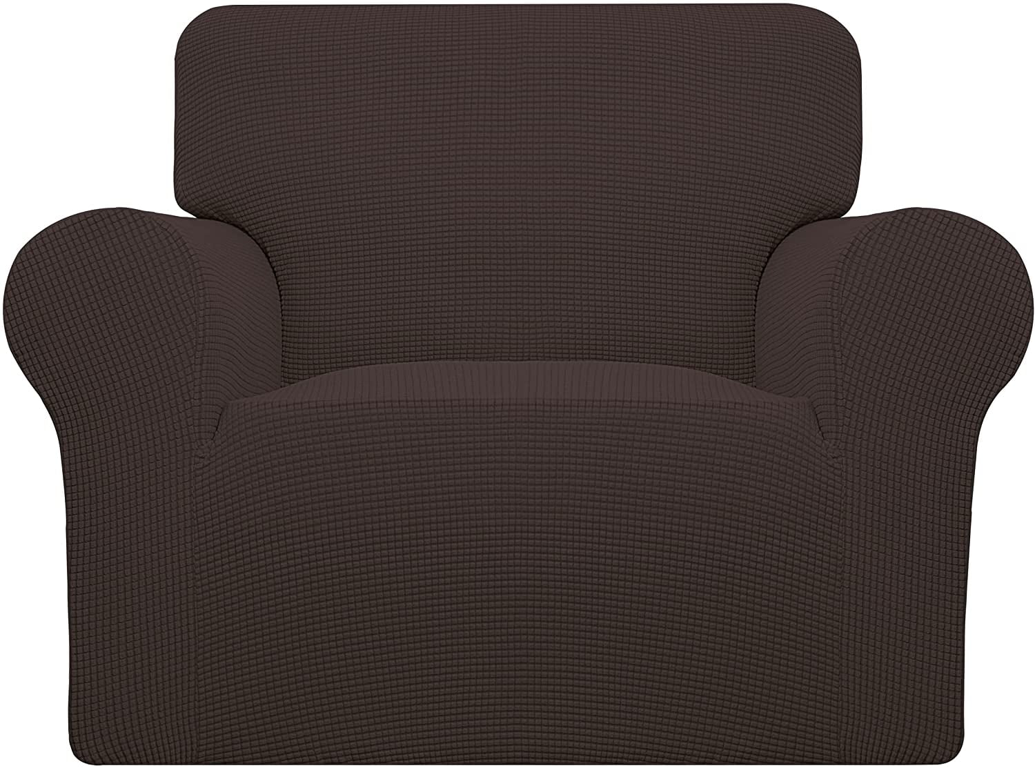 Wehilion Stretch Oversized Sofa Slipcover 1-Piece Sofa Cover Furniture Protector Couch Soft with Elastic Bottom for Kids, Polyester Spandex Jacquard Fabric Small Checks Christmas Red