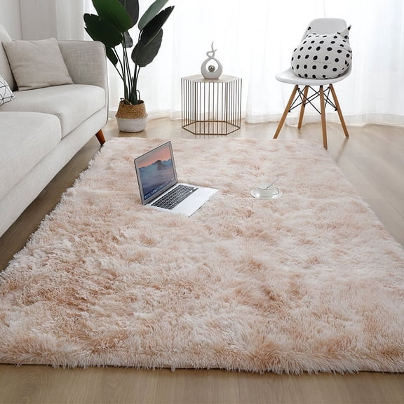 Wehilion Super Soft Indoor Modern Rugs Fluffy Rugs,Anti-Skid Washable Shaggy Area Rug, for Living Room Dining Room Home Bedroom Carpet Floor Mat,19*31"