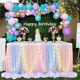 thumbnail image 1 of Wehilion Tulle Table Skirt Ruffle Tutu Table Cloth, LED Table Skirt for Rectangle Table for Baby Shower Wedding, Birthday Party Decoration, 1 of 6