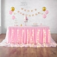 thumbnail image 1 of Wehilion Tulle Table Skirt Ruffle Tutu Table Cloth, LED Table Skirt for Rectangle Table for Baby Shower Wedding, Birthday Party Decoration, 1 of 7