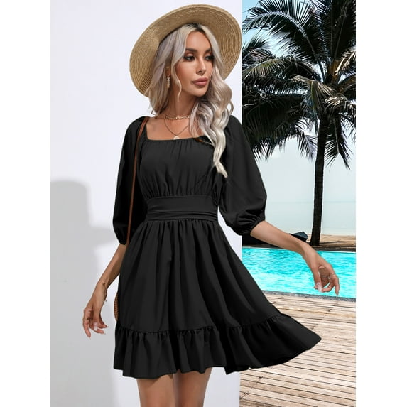 Wehilion Women’s Fit and Flare Dress, Sizes XS-XL