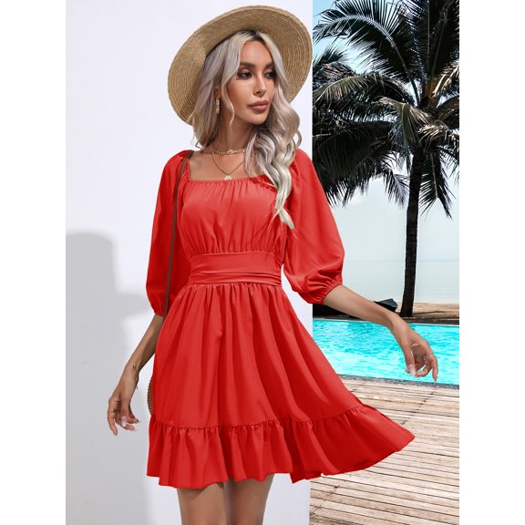 Wehilion Women’s Fit and Flare Dress, Sizes XS-XL