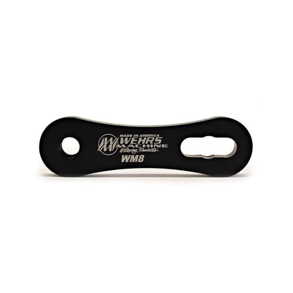 Wehrs Machine  0.375 in. Universal Mounting Hole Saginaw Shifter Arm - Black Anodize