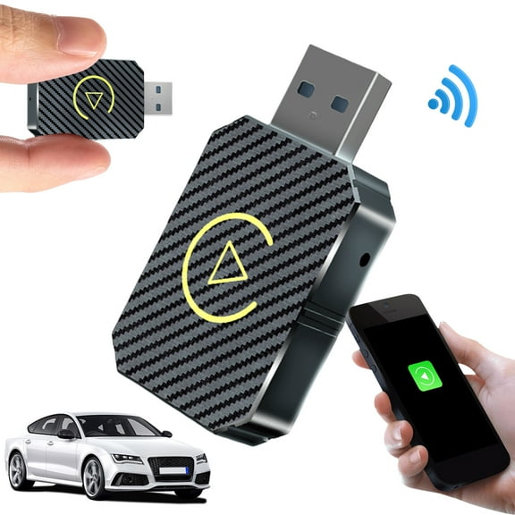 WeiDKF Wireless Carplay Android Auto Adapter 2 in 1 Mini Box Plug&Play Wireless Dongle