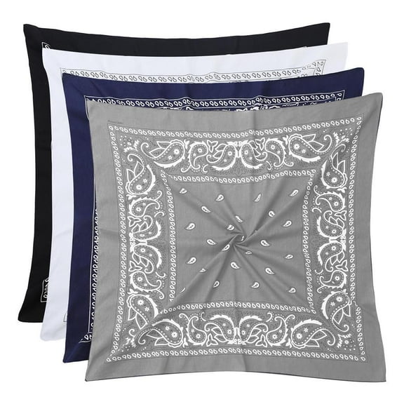 WeiDongzhuo 100% Cotton Bandana 27x27 Inches Large Square Scarf Multi-Purpose Headband Neckwear for Men and Women