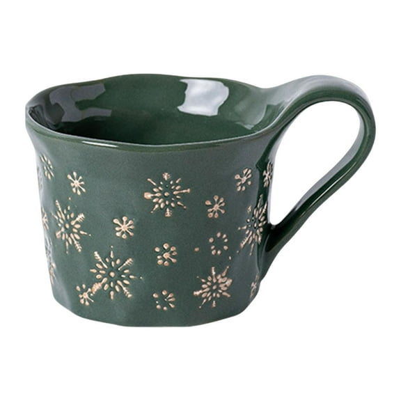 WeiLaiKeQi 1PC Christmas Dinnerware Present Christmas Tableware for Party Table Festive Green Mug