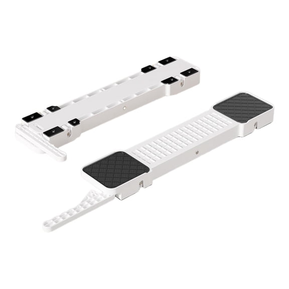 WeiLaiKeQi 2 Pieces Appliance Roller Anti Slip Liftable Equipment Washing Machine Stand White