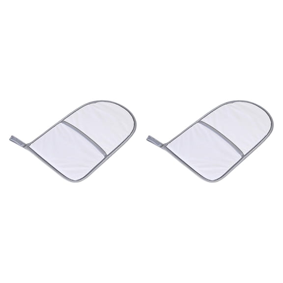 WeiLaiKeQi 2Pcs Ironing Gloves Anti Heat Portable for Clothes for Bedroom Steaming en gray strip