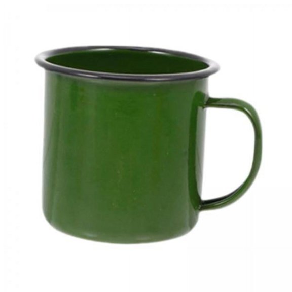 WeiLaiKeQi 2xEnamel Coffee Cup Stylish for Desktop Household Dorm Green