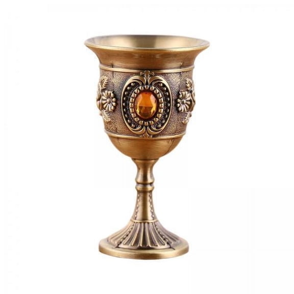 WeiLaiKeQi 2xWine Glasses Goblets Drinkware Cup Barware Tasting Bronze Orange