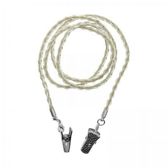 WeiLaiKeQi 3xBib Holder Clip Neck Strap Portable Napkin Holder Lanyard for Elderly People White