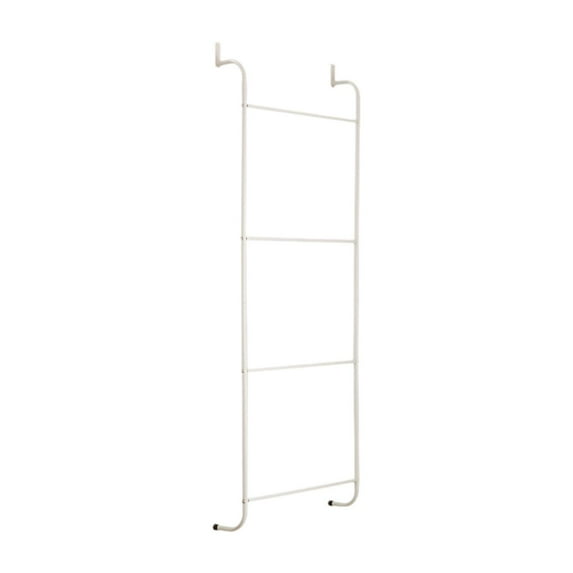 WeiLaiKeQi 4 Tier over The Door Towel Rack Towel Hanger Simple Iron Towel Storage Organizer White