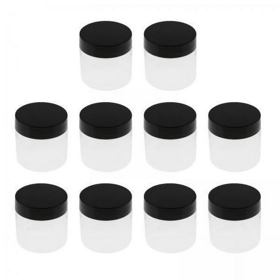 WeiLaiKeQi 4xEmpty Pet Jar with Lid Slime Cosmetics Container for Nuts Pasta Moisturizers 10pcs 50ml
