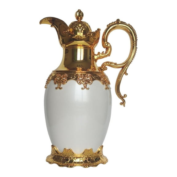WeiLaiKeQi Arabic Insulated Thermal Coffee Carafe Gift Coffee Portable Dispenser Teapot Gold 28cmx32cm