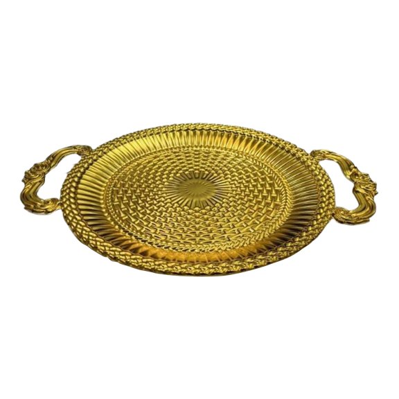 WeiLaiKeQi Cake Serving Tray Home Decor Tray Jewelry Dish Elegant Fruit Bowl Fruit Plate for Table Home Living Room Pastry M