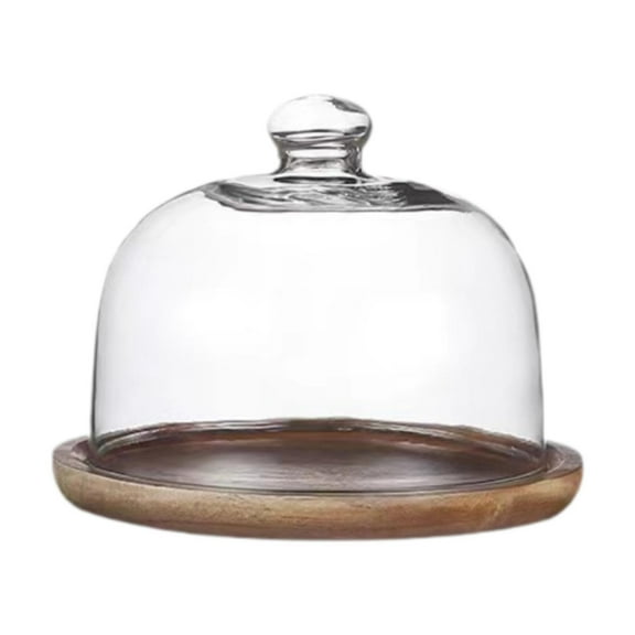 WeiLaiKeQi Cake Stand with Dome Cake Fruit Display Server Tray for Candy Cream Birthday 13cm lid