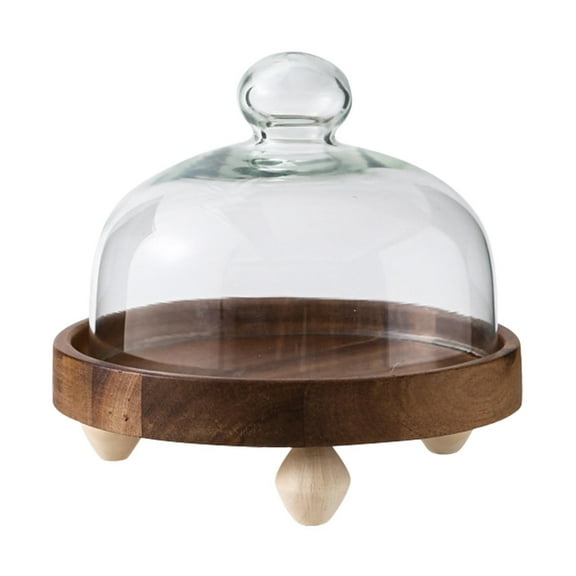 WeiLaiKeQi Cake Stand with Dome Dish Dry Fruit Platter for Birthday Hotel Festive Party S