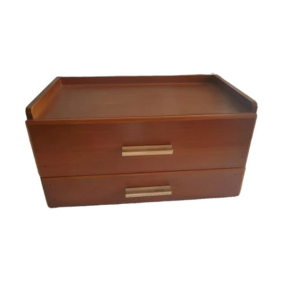 WeiLaiKeQi Capsule Holder Double Tier Coffee Pod Storage Drawer for Office Home Counter Brown