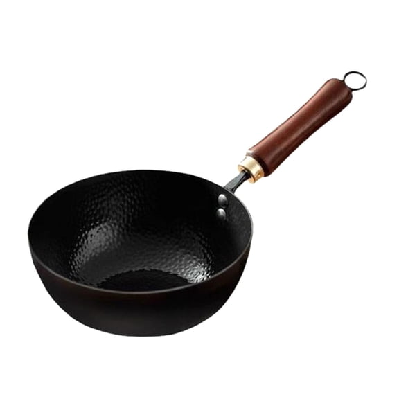 WeiLaiKeQi Cast Iron Milk Pan Kitchen Cooking Pots Multipurpose Small Saucepan for Dorm 24cm