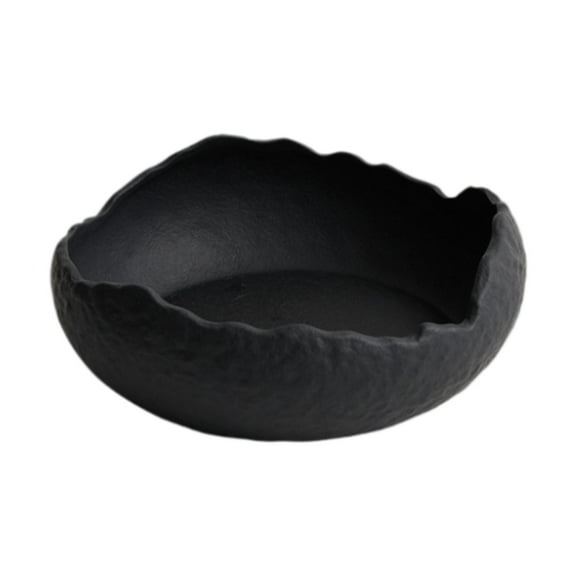 WeiLaiKeQi Ceramic Dinner Plate Decor Stylish Dessert Plate for Kitchen Home Restaurant Black