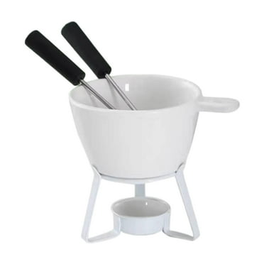 WeiLaiKeQi Chocolate Fondue Pot with Forks Butter Warmer Set for Date Night Party Gifts Without Tray