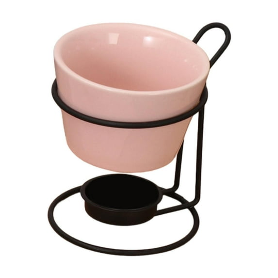 WeiLaiKeQi Chocolate Fondue Pot with Iron Rack Chocolate Melting Pot for Dinner Wedding pink