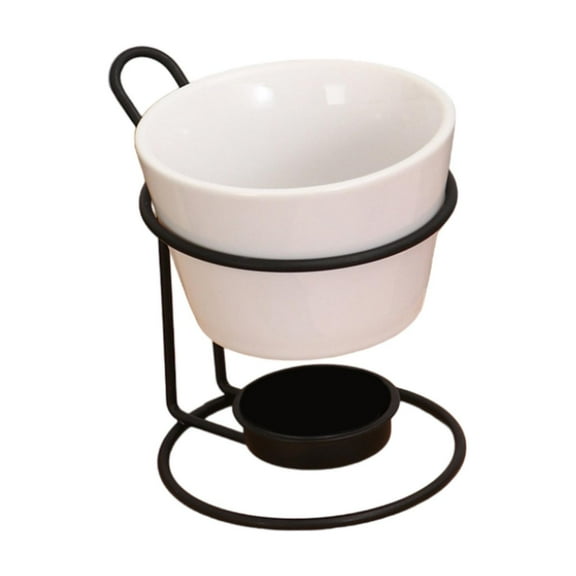 WeiLaiKeQi Chocolate Fondue Pot with Iron Rack Chocolate Melting Pot for Dinner Wedding white
