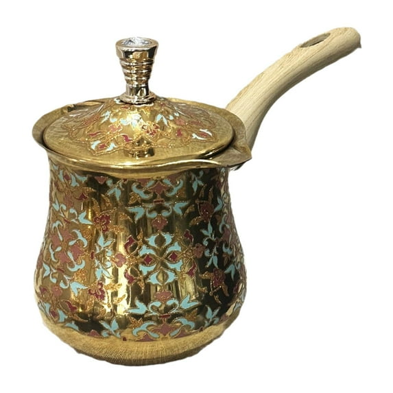 WeiLaiKeQi Coffee Pot Coffee Kettle with Lid Universal Portable Small Saucepan Easy to Clean Coffee Heating Melting Milk Pot Milk Warmer 550ml