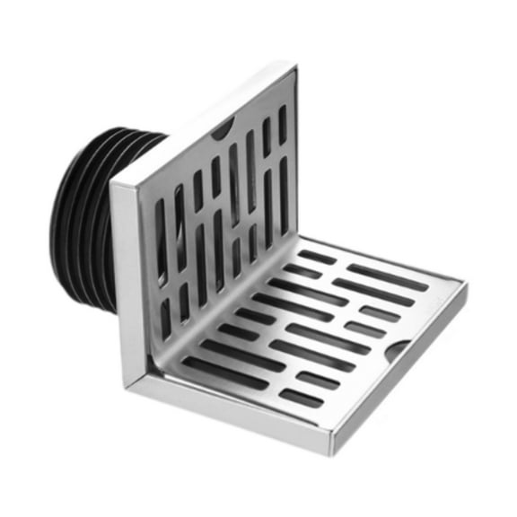 WeiLaiKeQi Corner Floor Drain L Shaped Horizontal Drainage for Bathroom Balcony Kitchen for 75mm Pipe