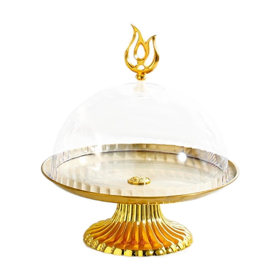 WeiLaiKeQi Desert Serving Plate Thickened Shaterproof Cake Tray with Lid Cupcake Cheese S