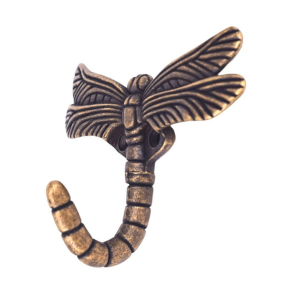 WeiLaiKeQi Dragonfly Hook Brass Entrance Door Porch for Backpack Purse Hat Copper