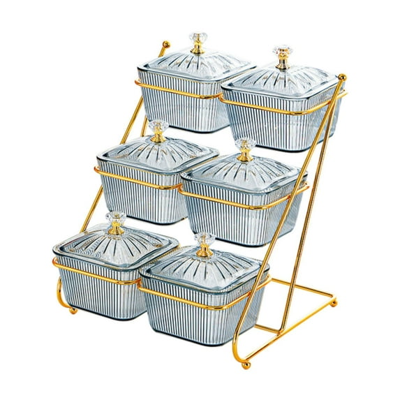 WeiLaiKeQi Dried Fruit Salad Plate Platter Nuts Tray for Dried Fruits Candies Appetizer Grey