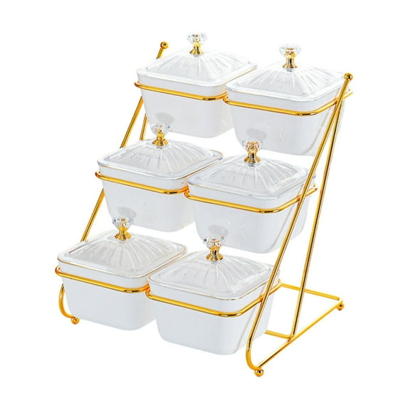 WeiLaiKeQi Dried Fruit Salad Plate Platter Nuts Tray for Dried Fruits Candies Appetizer White