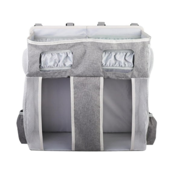WeiLaiKeQi Hanging Diaper Organizer Spacious Changing Table Playard Baby Diaper Stacker Gray