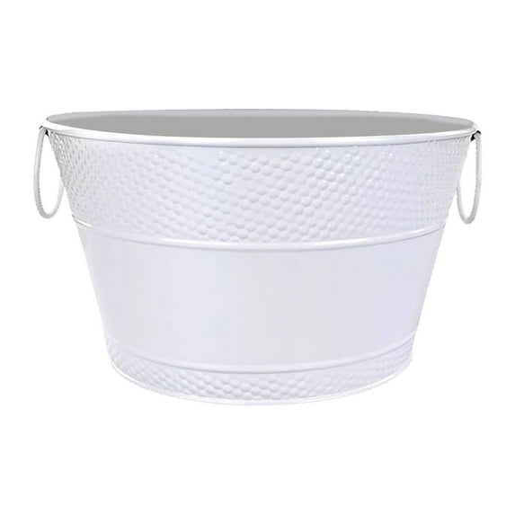 WeiLaiKeQi Ice Bucket Container Holder with Carry Beverage Tub for Drinks Bar Cocktails White