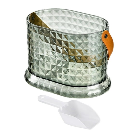 WeiLaiKeQi Ice Bucket Elegant Practical Beverage Chilling Tub for Party Kitchen Camping Clear Green L