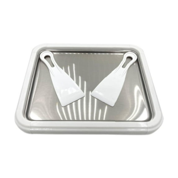 WeiLaiKeQi Ice Cream Maker Pan DIY Versatile Household Easy to Use Roll Ice Cream Maker white