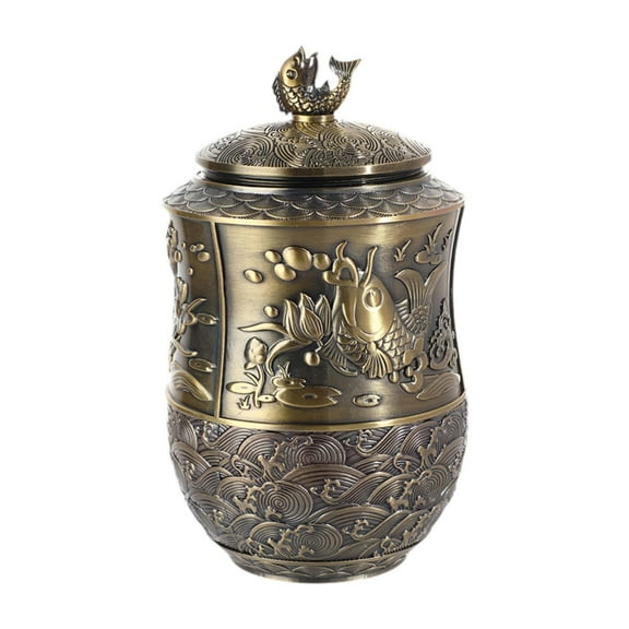 WeiLaiKeQi Koi Canister Coffee Canister Sealed Canister for Party Kitchen Desk