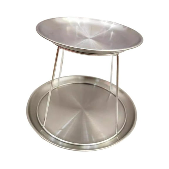 WeiLaiKeQi Seafood Stand 2 Tier Dinnerware Seafood Tray Rack for Wedding Birthday Party Shallow dish