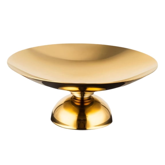 WeiLaiKeQi Serving Plate Fruit Plate Dinner Plate Serving Dish Reusable Dessert Bowl Storage Tray for Countertop Centerpiece Dining Room Gold
